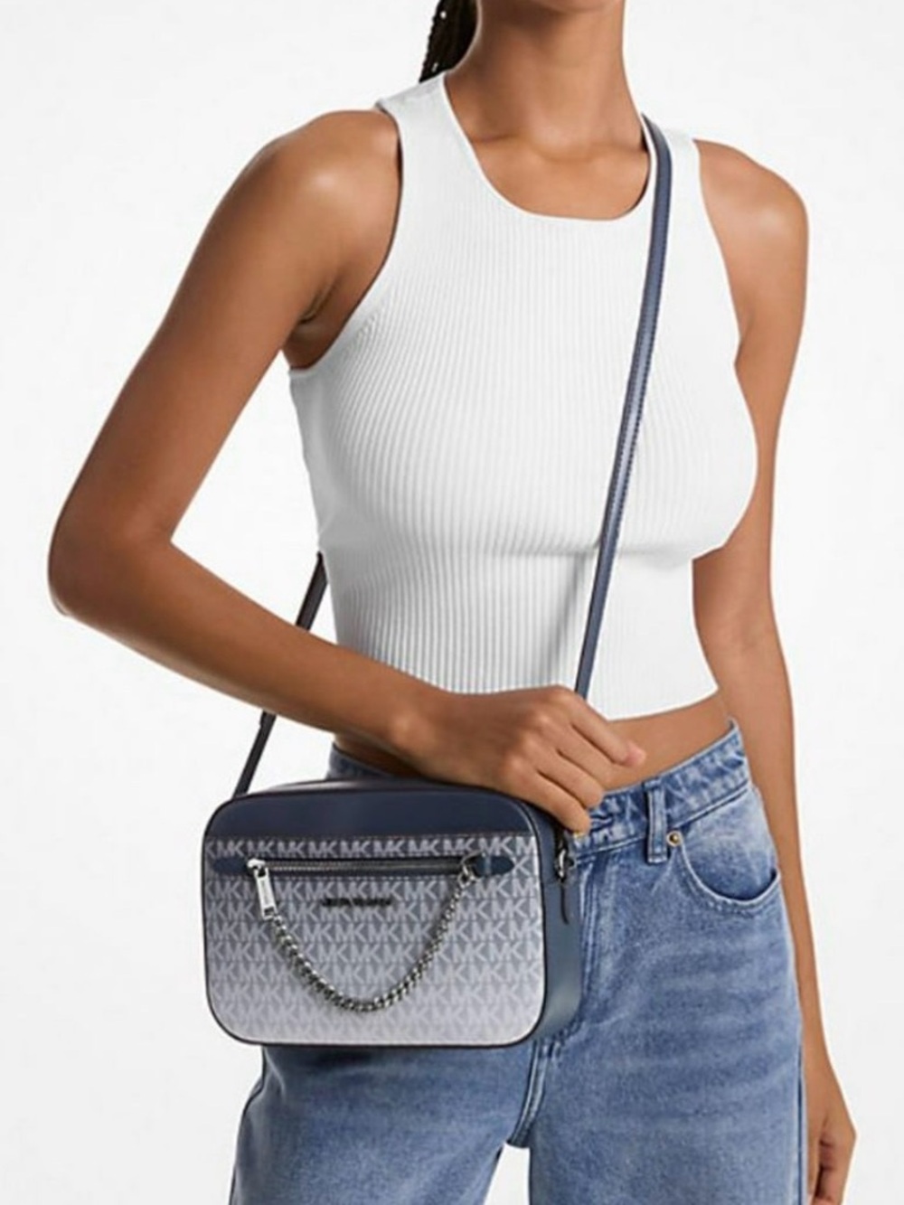 Michael Kors Jet Set  Signature Crossbody Bag NWT